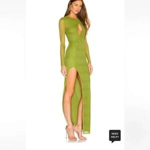Michael Costello x REVOLVE Dress Lauren Maxi Women's Size‎ XS Green